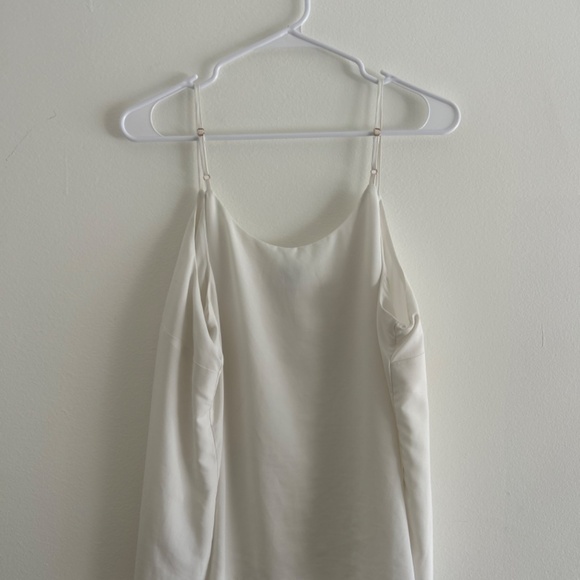 Women’s Spaghetti Strap White Dress Shirt - Picture 3 of 3